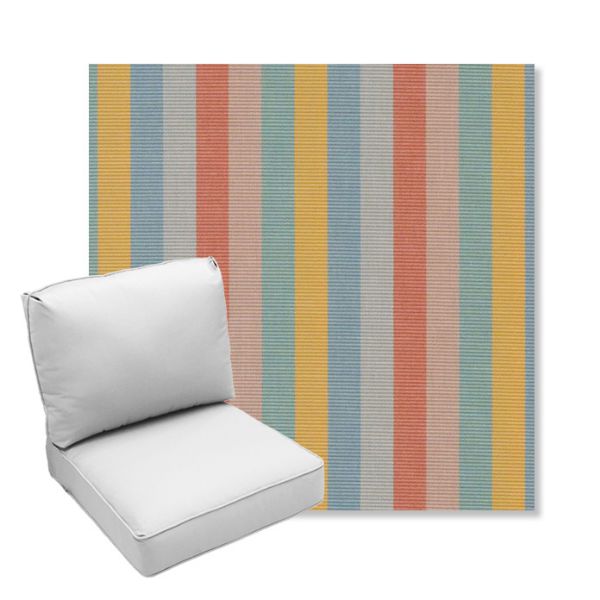 Picture of Entice Sunrise | Center Seam Deep Seating Outdoor Cushions - Sunbrella© Fabric