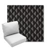 Picture of Etched Angles Char | Center Seam Deep Seating Outdoor Cushions - Sunbrella© Fabric