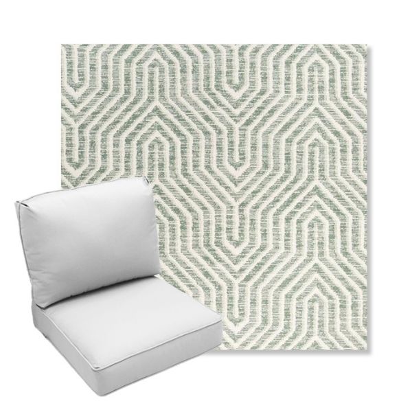 Picture of Etna Juniper | Center Seam Deep Seating Outdoor Cushions - Sunbrella© Fabric