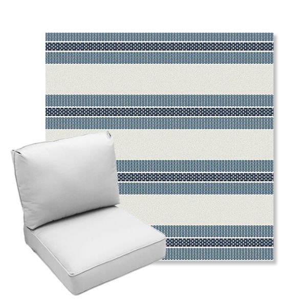 Picture of Excel Denim | Center Seam Deep Seating Outdoor Cushions - Sunbrella© Fabric