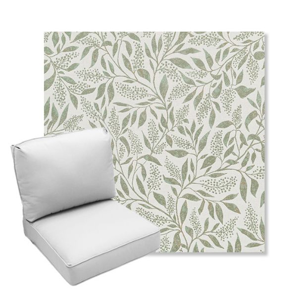 Picture of Exquisite Aloe | Center Seam Deep Seating Outdoor Cushions - Sunbrella© Fabric