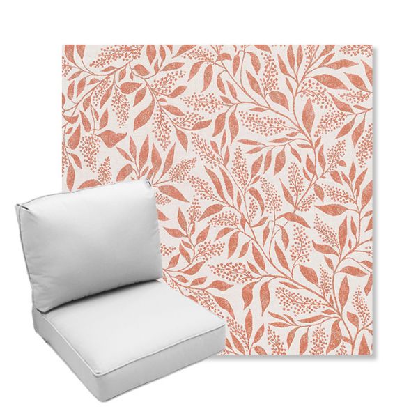 Picture of Exquisite Guava | Center Seam Deep Seating Outdoor Cushions - Sunbrella© Fabric