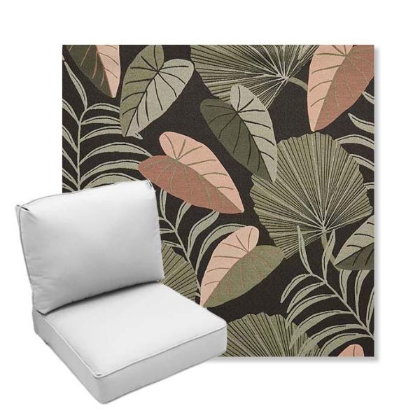 Picture of Fernie Midnight Garden | Center Seam Deep Seating Outdoor Cushions - Sunbrella© Fabric