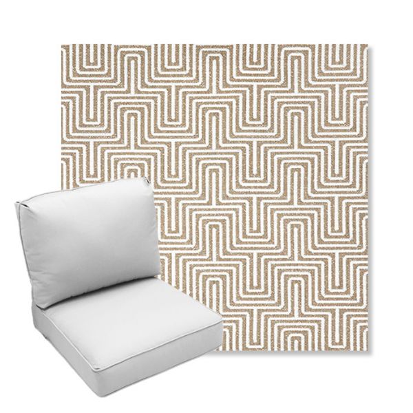 Picture of Figure Mineral | Center Seam Deep Seating Outdoor Cushions - Sunbrella© Fabric