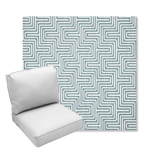 Picture of Figure Twilight | Center Seam Deep Seating Outdoor Cushions - Sunbrella© Fabric