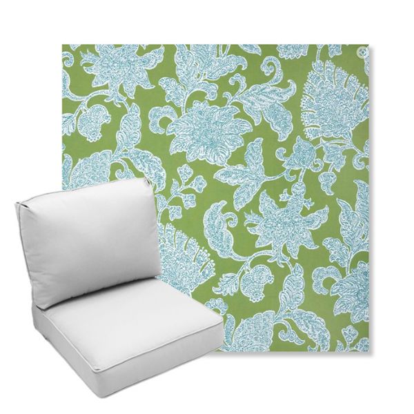 Picture of Floral Song Spring | Center Seam Deep Seating Outdoor Cushions - Sunbrella© Fabric