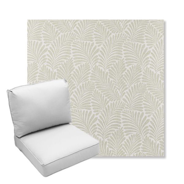 Picture of Frond Spring | Center Seam Deep Seating Outdoor Cushions - Sunbrella© Fabric