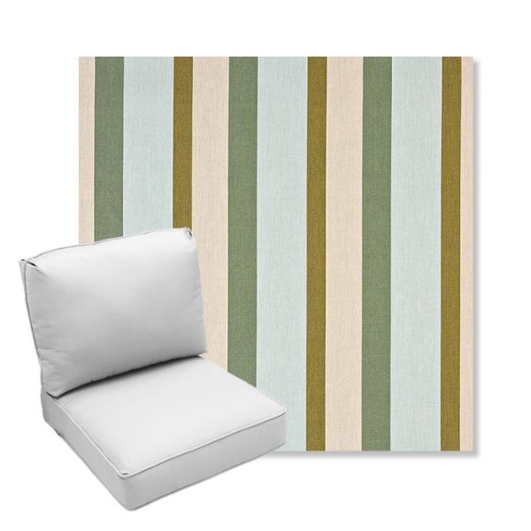 Picture of Gateway Aloe | Center Seam Deep Seating Outdoor Cushions - Sunbrella© Fabric
