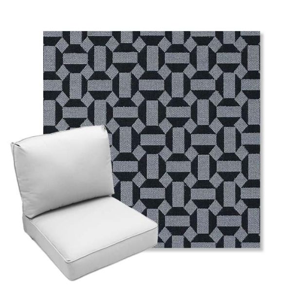 Picture of Hoopla Blue Jay | Center Seam Deep Seating Outdoor Cushions - Sunbrella© Fabric