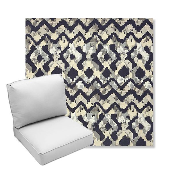 Picture of Inga Midnight | Center Seam Deep Seating Outdoor Cushions - Sunbrella© Fabric