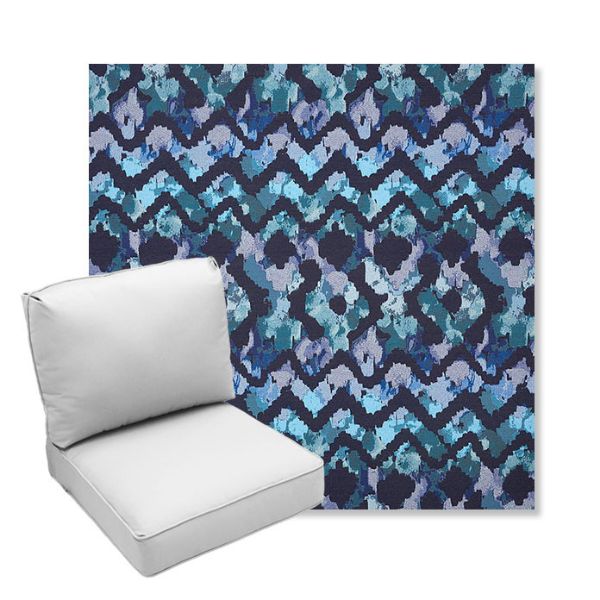 Picture of Inga Waterscape | Center Seam Deep Seating Outdoor Cushions - Sunbrella© Fabric