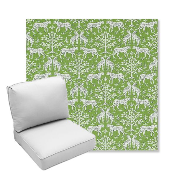 Picture of Jaipur Frame Chive | Center Seam Deep Seating Outdoor Cushions - Sunbrella© Fabric