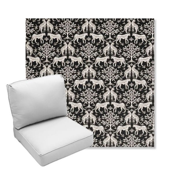 Picture of Jaipur Frame Onyx | Center Seam Deep Seating Outdoor Cushions - Sunbrella© Fabric