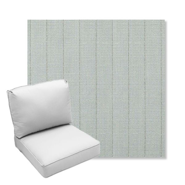 Picture of Kaia Mist | Center Seam Deep Seating Outdoor Cushions - Sunbrella© Fabric