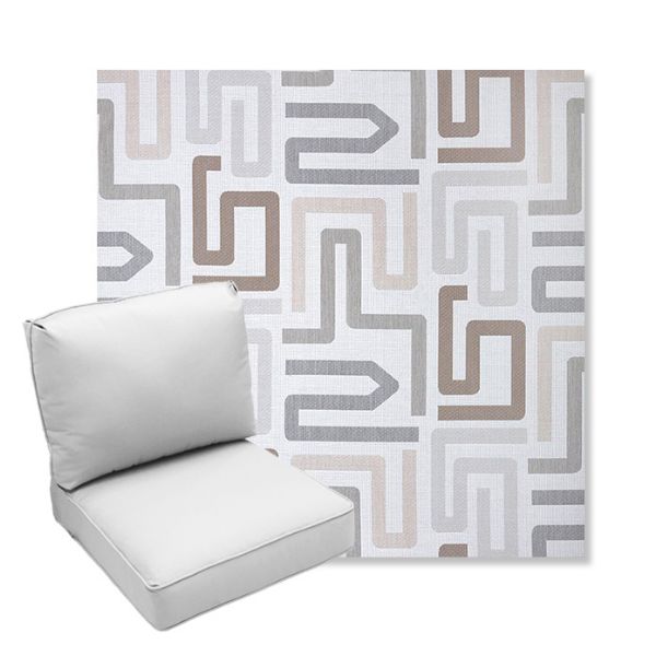 Picture of Labyrinth Cloud | Center Seam Deep Seating Outdoor Cushions - Sunbrella© Fabric