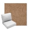 Picture of Leaf Structure Copper | Center Seam Deep Seating Outdoor Cushions - Sunbrella© Fabric