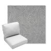 Picture of Leaf Structure Slate | Center Seam Deep Seating Outdoor Cushions - Sunbrella© Fabric