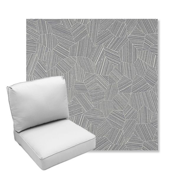 Picture of Leaf Structure Slate | Center Seam Deep Seating Outdoor Cushions - Sunbrella© Fabric