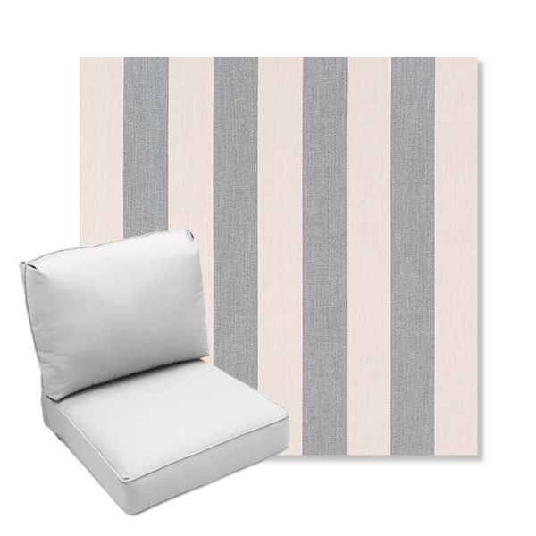 Picture of Leisure Denim | Center Seam Deep Seating Outdoor Cushions - Sunbrella© Fabric
