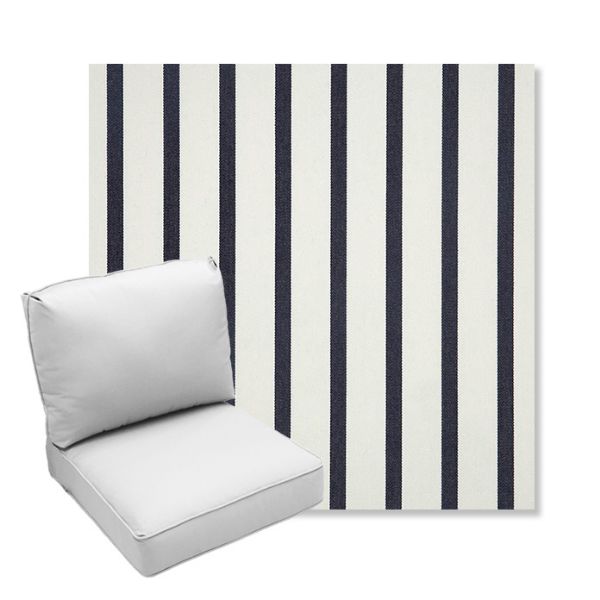 Picture of Lido Indigo | Center Seam Deep Seating Outdoor Cushions - Sunbrella© Fabric