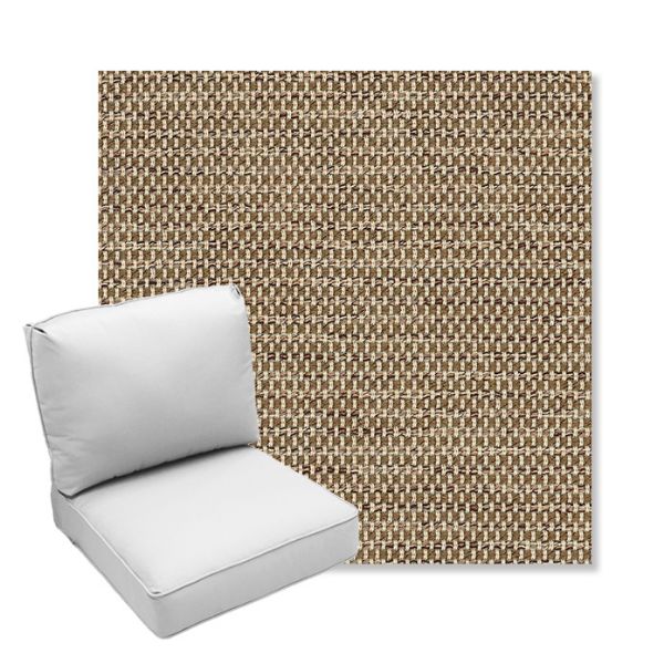 Picture of Mainstreet Latte | Center Seam Deep Seating Outdoor Cushions - Sunbrella© Fabric