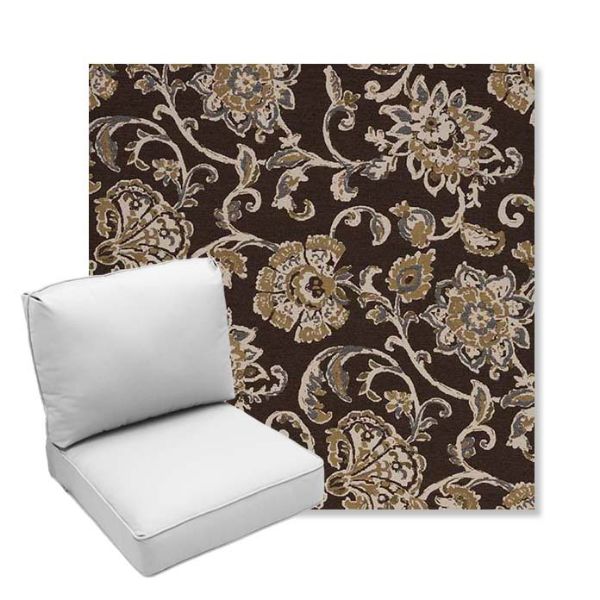 Picture of Martha Floral Garden Path | Center Seam Deep Seating Outdoor Cushions - Sunbrella© Fabric