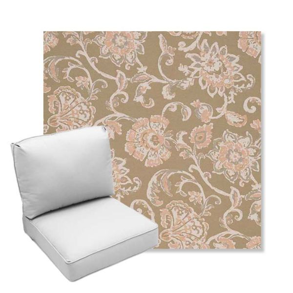 Picture of Martha Floral Spring | Center Seam Deep Seating Outdoor Cushions - Sunbrella© Fabric
