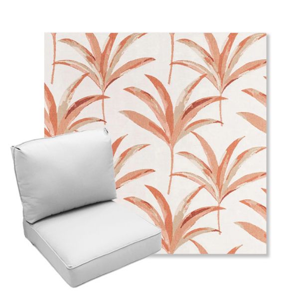 Picture of Martinique Mango | Center Seam Deep Seating Outdoor Cushions - Sunbrella© Fabric