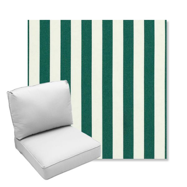 Picture of Mason Forest Green | Center Seam Deep Seating Outdoor Cushions - Sunbrella© Fabric