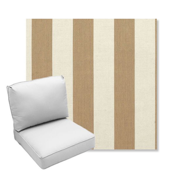 Picture of Maxim Heather Beige | Center Seam Deep Seating Outdoor Cushions - Sunbrella© Fabric