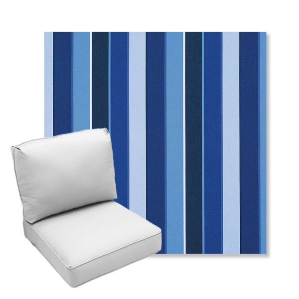 Picture of Milano Cobalt | Center Seam Deep Seating Outdoor Cushions - Sunbrella© Fabric
