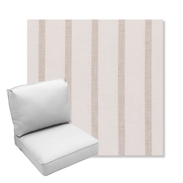 Picture of Mixi Linen | Center Seam Deep Seating Outdoor Cushions - Sunbrella© Fabric
