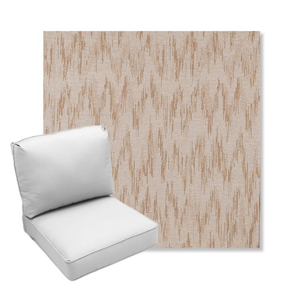 Picture of Mountains Sand | Center Seam Deep Seating Outdoor Cushions - Sunbrella© Fabric