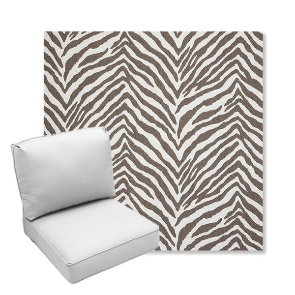 Picture of Namibia Grey | Center Seam Deep Seating Outdoor Cushions - Sunbrella© Fabric