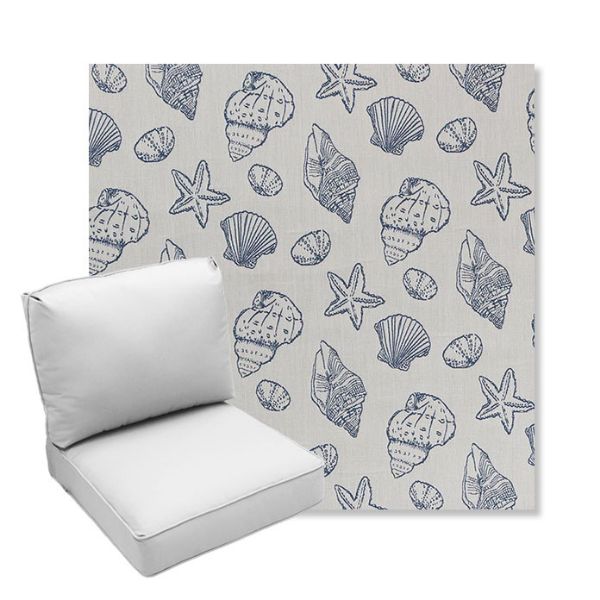 Picture of Nantucket Atlantis | Center Seam Deep Seating Outdoor Cushions - Sunbrella© Fabric
