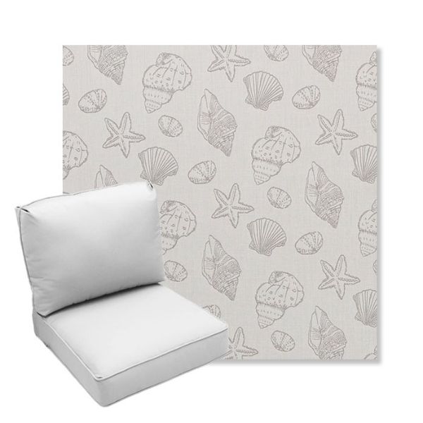 Picture of Nantucket Fossil | Center Seam Deep Seating Outdoor Cushions - Sunbrella© Fabric