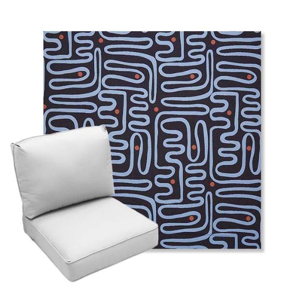 Picture of Nema Lazuli | Center Seam Deep Seating Outdoor Cushions - Sunbrella© Fabric