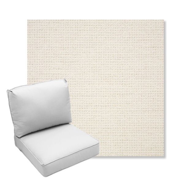 Picture of Nurture White | Center Seam Deep Seating Outdoor Cushions - Sunbrella© Fabric