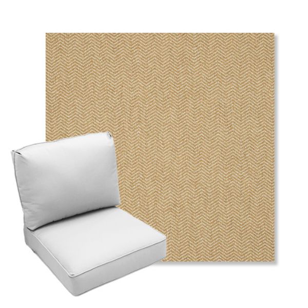Picture of Odette Sand | Center Seam Deep Seating Outdoor Cushions - Sunbrella© Fabric