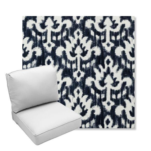 Picture of Patra Indigo | Center Seam Deep Seating Outdoor Cushions - Sunbrella© Fabric