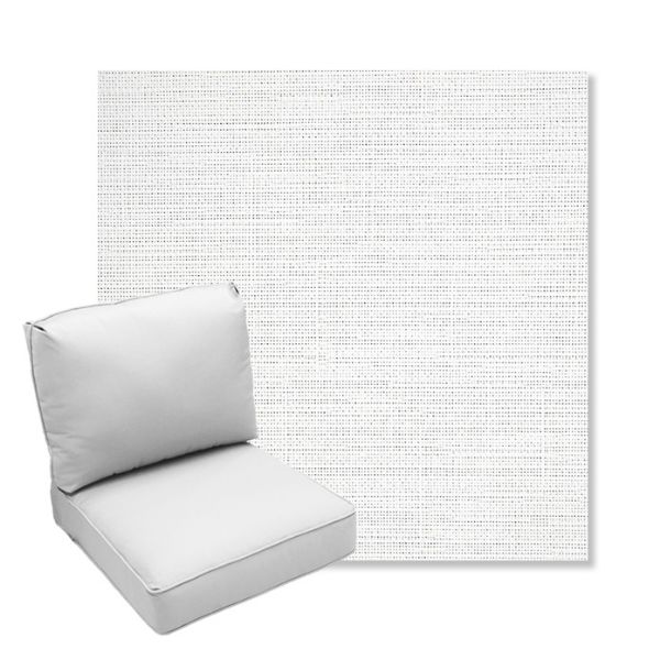 Picture of Piazza White | Center Seam Deep Seating Outdoor Cushions - Sunbrella© Fabric
