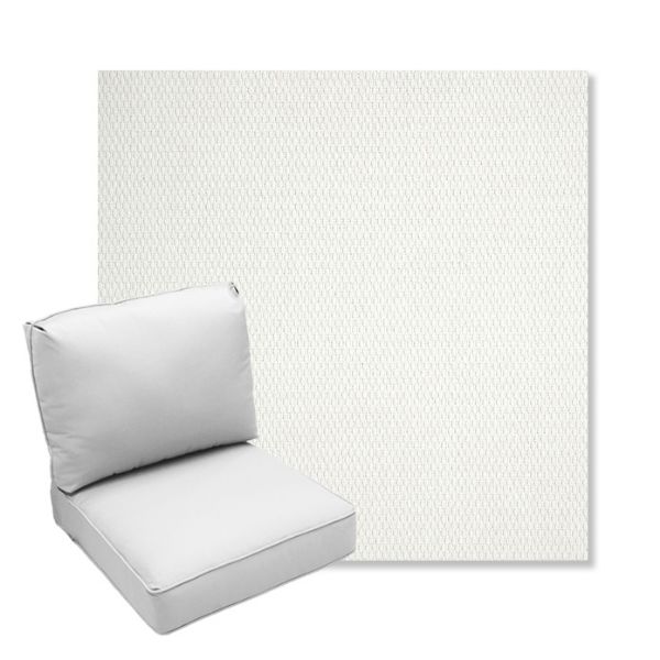 Picture of Pique Salt | Center Seam Deep Seating Outdoor Cushions - Sunbrella© Fabric