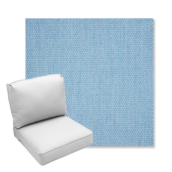 Picture of Pique Sky | Center Seam Deep Seating Outdoor Cushions - Sunbrella© Fabric