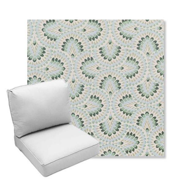 Picture of Plume Spring | Center Seam Deep Seating Outdoor Cushions - Sunbrella© Fabric
