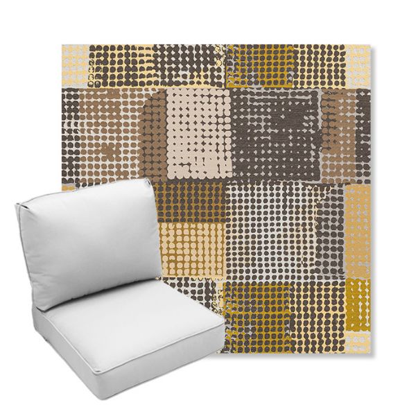 Picture of Pop Corn | Center Seam Deep Seating Outdoor Cushions - Sunbrella© Fabric
