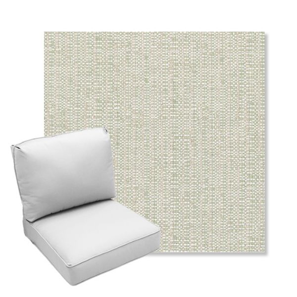 Picture of Poros Sage | Center Seam Deep Seating Outdoor Cushions - Sunbrella© Fabric
