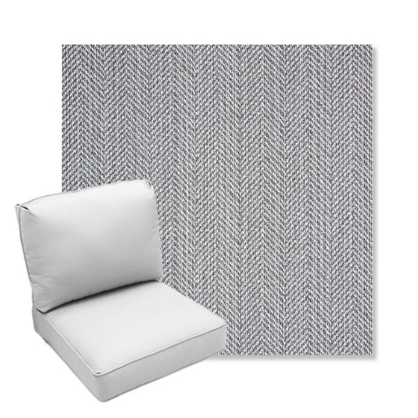 Picture of Posh Graphite | Center Seam Deep Seating Outdoor Cushions - Sunbrella© Fabric