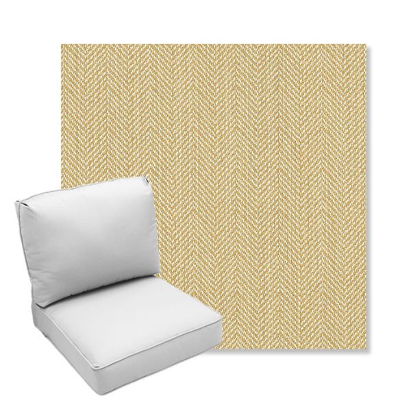 Picture of Posh Oat | Center Seam Deep Seating Outdoor Cushions - Sunbrella© Fabric