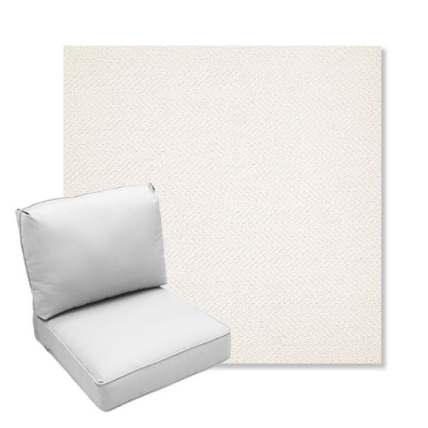 Picture of Posh Snow | Center Seam Deep Seating Outdoor Cushions - Sunbrella© Fabric