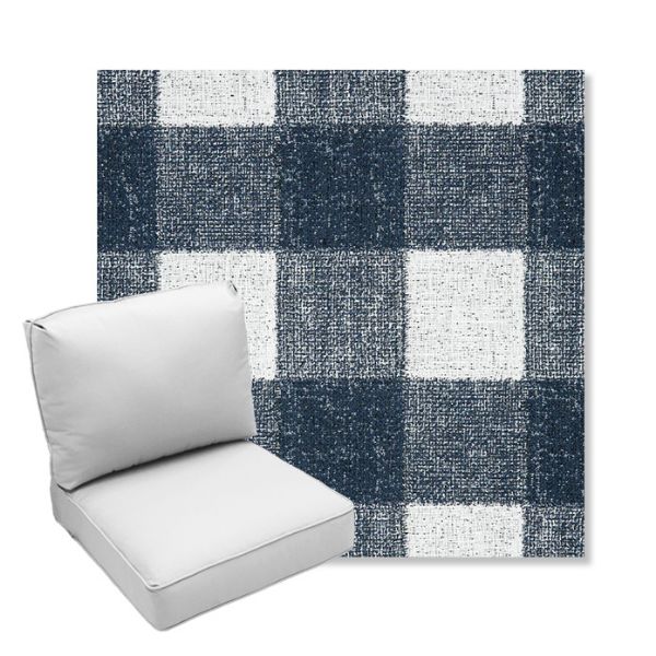 Picture of Preso Indigo | Center Seam Deep Seating Outdoor Cushions - Sunbrella© Fabric